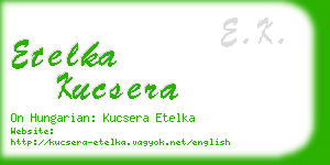 etelka kucsera business card